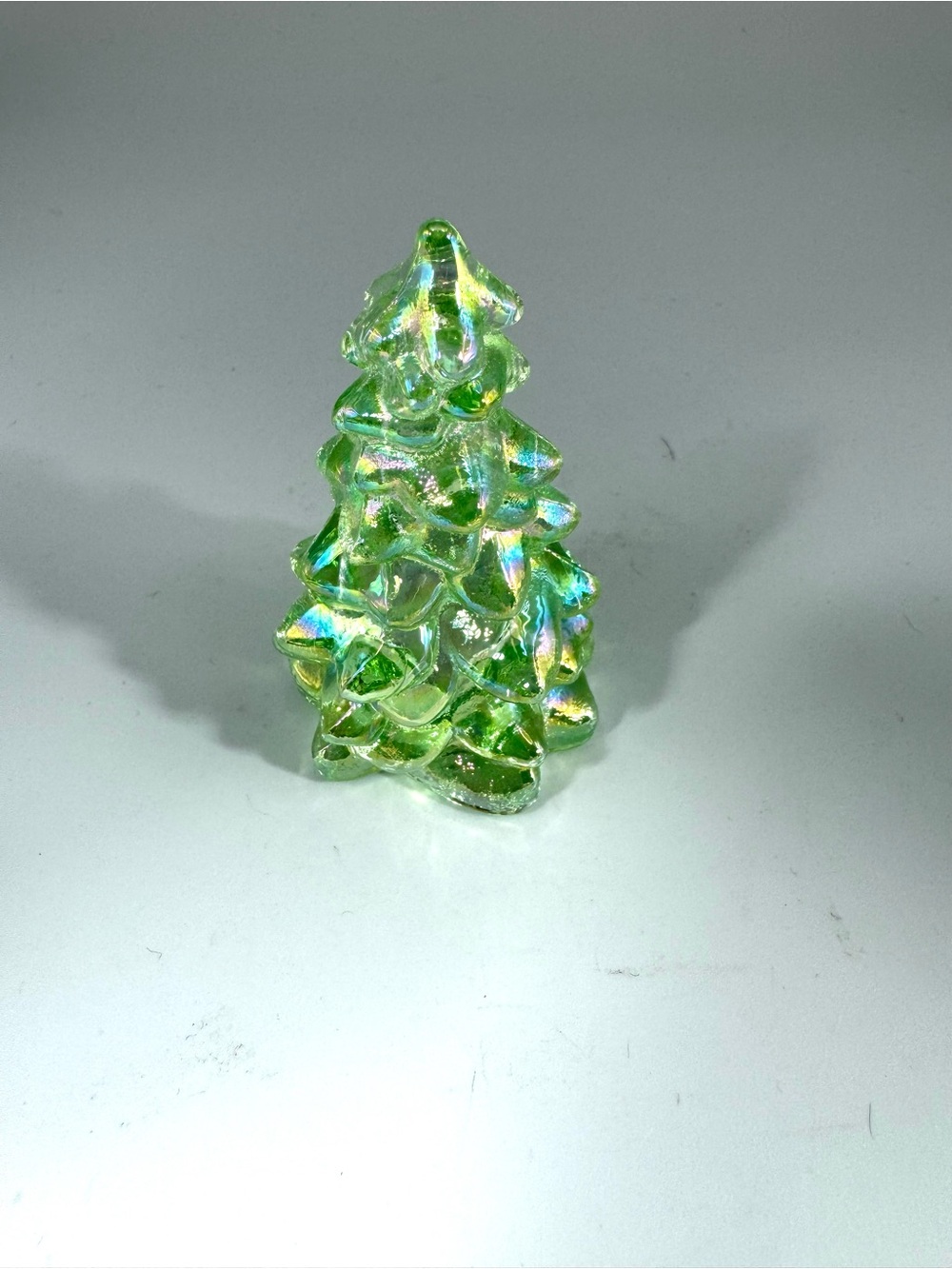 Green iridescent Decorative Tree by Moser